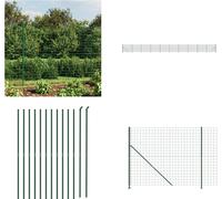 vidaXL Clôture grillagée avec bride au sol Vert 1,4x25 m - Clôture grillagée - Clôture de jardin - Grillage métallique
