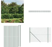 vidaXL Clôture grillagée avec bride au sol Vert 1,8x25 m - Clôture grillagée - Grillage - Clôture de jardin