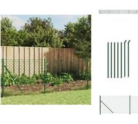 vidaXL Clôture grillagée avec bride au sol Vert 1x10 m - Panneaux de clôture