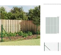 vidaXL Clôture grillagée avec bride au sol Vert 1x25 m - Panneaux de clôture