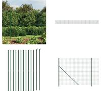 vidaXL Clôture grillagée avec bride au sol Vert 2,2x25 m - Clôture grillagée - Clôture de jardin - Grillage métallique