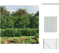 vidaXL Clôture grillagée avec bride au sol Vert 2,2x25 m - Panneaux de clôture