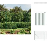 vidaXL Clôture grillagée avec bride au sol Vert 2,2x25 m - Panneaux de clôture