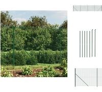vidaXL Clôture grillagée avec bride au sol Vert 2x10 m - Panneaux de clôture