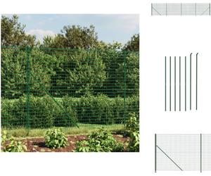vidaXL Clôture grillagée avec bride au sol Vert 2x10 m - Panneaux de clôture