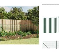 vidaXL Clôture grillagée avec bride de sol vert 0,8x25 m - Panneaux de clôture