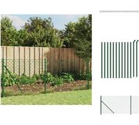 vidaXL Clôture grillagée avec bride de sol vert 1,1x25 m - Panneaux de clôture