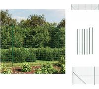 vidaXL Clôture grillagée avec bride de sol vert 1,4x10 m - Panneaux de clôture