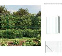 vidaXL Clôture grillagée avec bride de sol vert 1,4x25 m - Panneaux de clôture