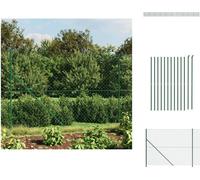 vidaXL Clôture grillagée avec bride de sol vert 1,4x25 m - Panneaux de clôture