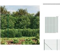 vidaXL Clôture grillagée avec bride de sol vert 1,4x25 m - Panneaux de clôture