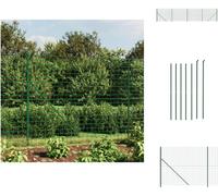 vidaXL Clôture grillagée avec bride de sol vert 1,6x10 m - Panneaux de clôture