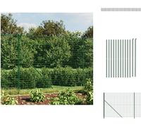 vidaXL Clôture grillagée avec bride de sol vert 1,6x25 m - Panneaux de clôture