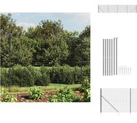 vidaXL Clôture grillagée avec douilles de sol Anthracite 1,4x10 m - Panneaux de clôture