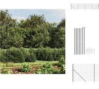 vidaXL Clôture grillagée avec douilles de sol Anthracite 1,4x10 m - Panneaux de clôture