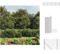 vidaXL Clôture grillagée avec douilles de sol Anthracite 1,4x10 m - Panneaux de clôture