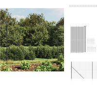 vidaXL Clôture grillagée avec douilles de sol Anthracite 1,4x25 m - Panneaux de clôture