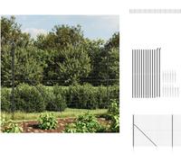 vidaXL Clôture grillagée avec douilles de sol Anthracite 1,4x25 m - Panneaux de clôture