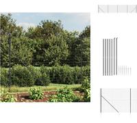 vidaXL Clôture grillagée avec douilles de sol Anthracite 2,2x10 m - Panneaux de clôture