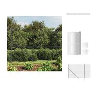 vidaXL Clôture grillagée avec douilles de sol Anthracite 2x25 m - Panneaux de clôture