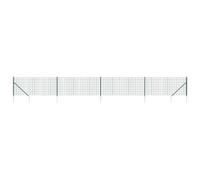 vidaXL Clôture grillagée avec douilles de sol vert 0,8x10 m