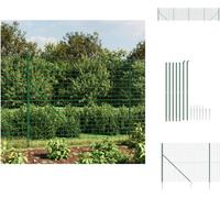 vidaXL Clôture grillagée avec douilles de sol Vert 2,2x10 m - Panneaux de clôture