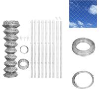 vidaXL Clôture grillagée avec poteaux Acier galvanisé 15×1 m Argent - Panneaux de clôture