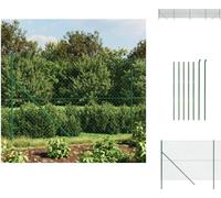 vidaXL Clôture grillagée vert 1,6x10 m - Panneaux de clôture
