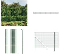vidaXL Clôture grillagée Vert 2,2x25 m Acier galvanisé - Clôture grillagée - Clôture de jardin - Grillage métallique