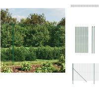 vidaXL Clôture grillagée Vert 2,2x25 m Acier galvanisé - Panneaux de clôture
