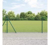 vidaXL Clôture hexagonale avec base en béton 25 x 1 m Vert forêt