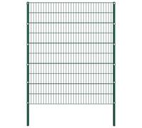 vidaXL Clôture Zaunfeld avec poteaux en fer, 1,7 x 2 mètres, vert