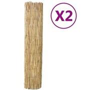 vidaXL Clôtures en roseau 2 pcs 150x500 cm