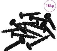 vidaXL Clou autotaraudeur 9000 pcs noir acier