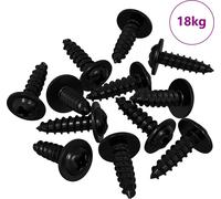 vidaXL, clous à vis, 16364 pièces, noirs, 3,5 x 12 mm, en fer