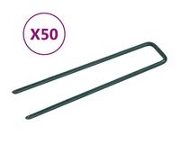 vidaXL Clous pour gazon artificiel 50 pcs Forme de U Fer