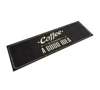 vidaXL Tapis de cuisine lavable texte Coffee 45x150 cm velours
