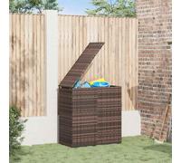 vidaXL Coffre à coussins de jardin en rotin PE 100x49x103,5 cm brun