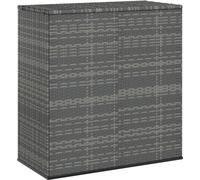 vidaXL Coffre à coussins de jardin en rotin PE 100x49x103,5 cm Gris