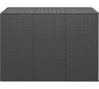 vidaXL Coffre à coussins de jardin en rotin PE 145x100x103 cm noir