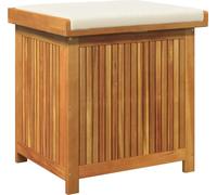 vidaXL Coffre à coussins d'extérieur 60x50x61 cm bois massif acacia