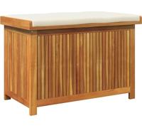 vidaXL Coffre à coussins d'extérieur 90x50x60,5 cm bois massif acacia