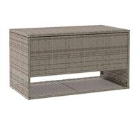vidaXL Coffre à Coussins d'extérieur Gris 100x55x55,5cm résine tressée, conteneur à Coussins, boîte à Coussins de Jardin, boîte, boîte de Rangement