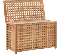 vidaXL Coffre à linge 77,5×37,5×46,5 cm Noyer massif