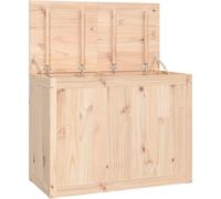 vidaXL Coffre à linge 823569 pin massif 88,5x44x66 cm Beige