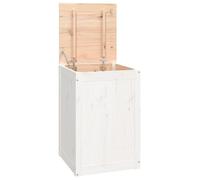 vidaXL Coffre à linge blanc 44x44x66 cm pin massif 823565