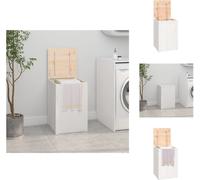 vidaXL Coffre à linge blanc 44x44x66 cm Pin massif - Paniers à linge