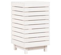 vidaXL Coffre à linge blanc 44x44x76 cm pin massif