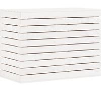 vidaXL Coffre à linge blanc 88,5x44x66 cm pin massif
