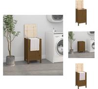 vidaXL Coffre à linge brun miel 44x44x76cm Pin massif - Paniers à linge